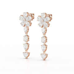 12.2 CT Pear Cut Lab Diamond Drop Earring Jama Jewels