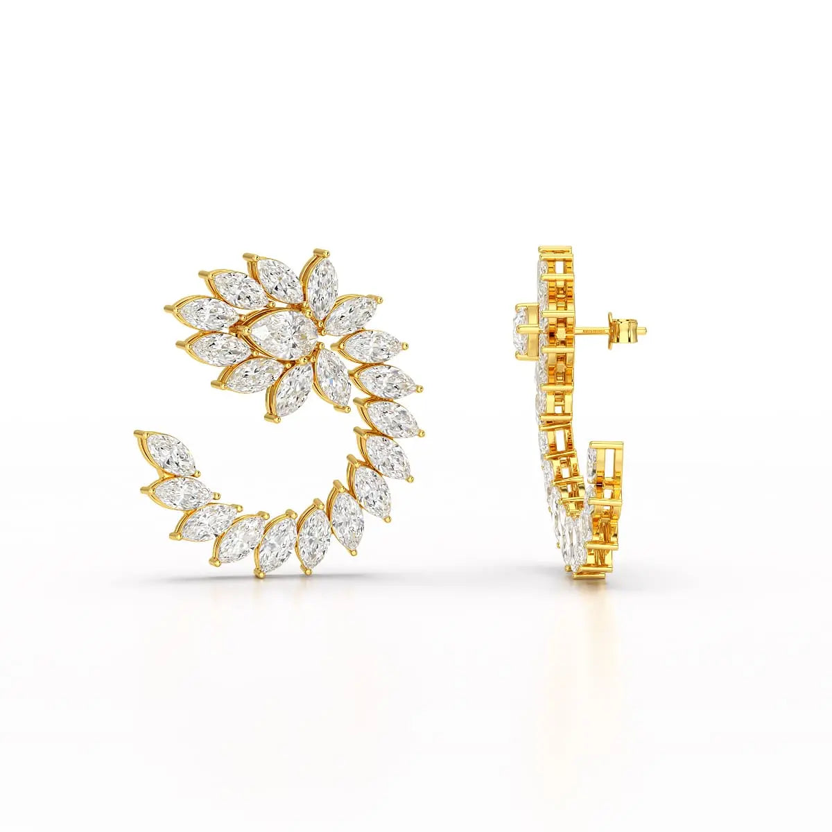 12.2 CT Marquise Cut Lab Diamond Earring Jama Jewels