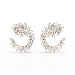 12.2 CT Marquise Cut Lab Diamond Earring Jama Jewels