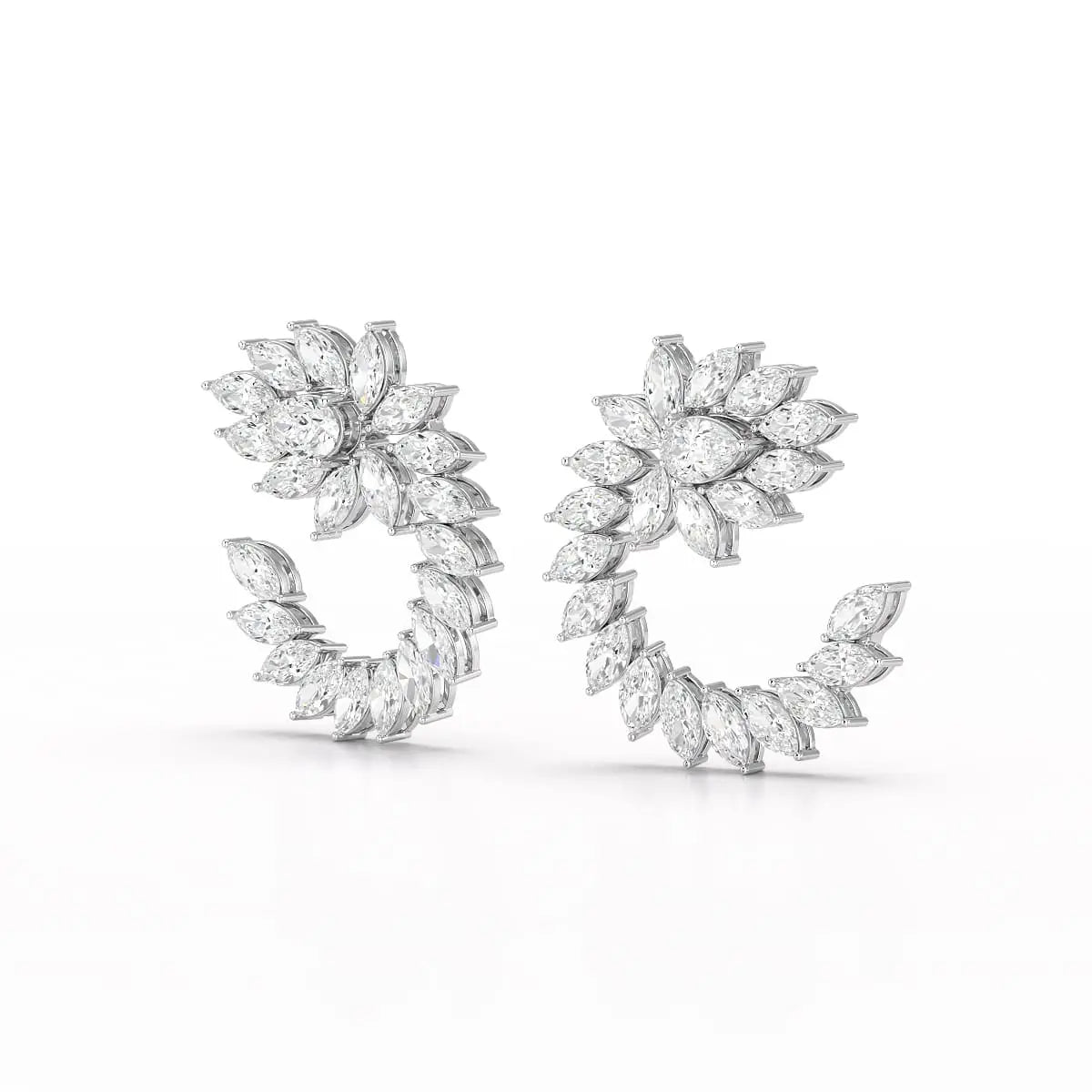 12.2 CT Marquise Cut Lab Diamond Earring Jama Jewels