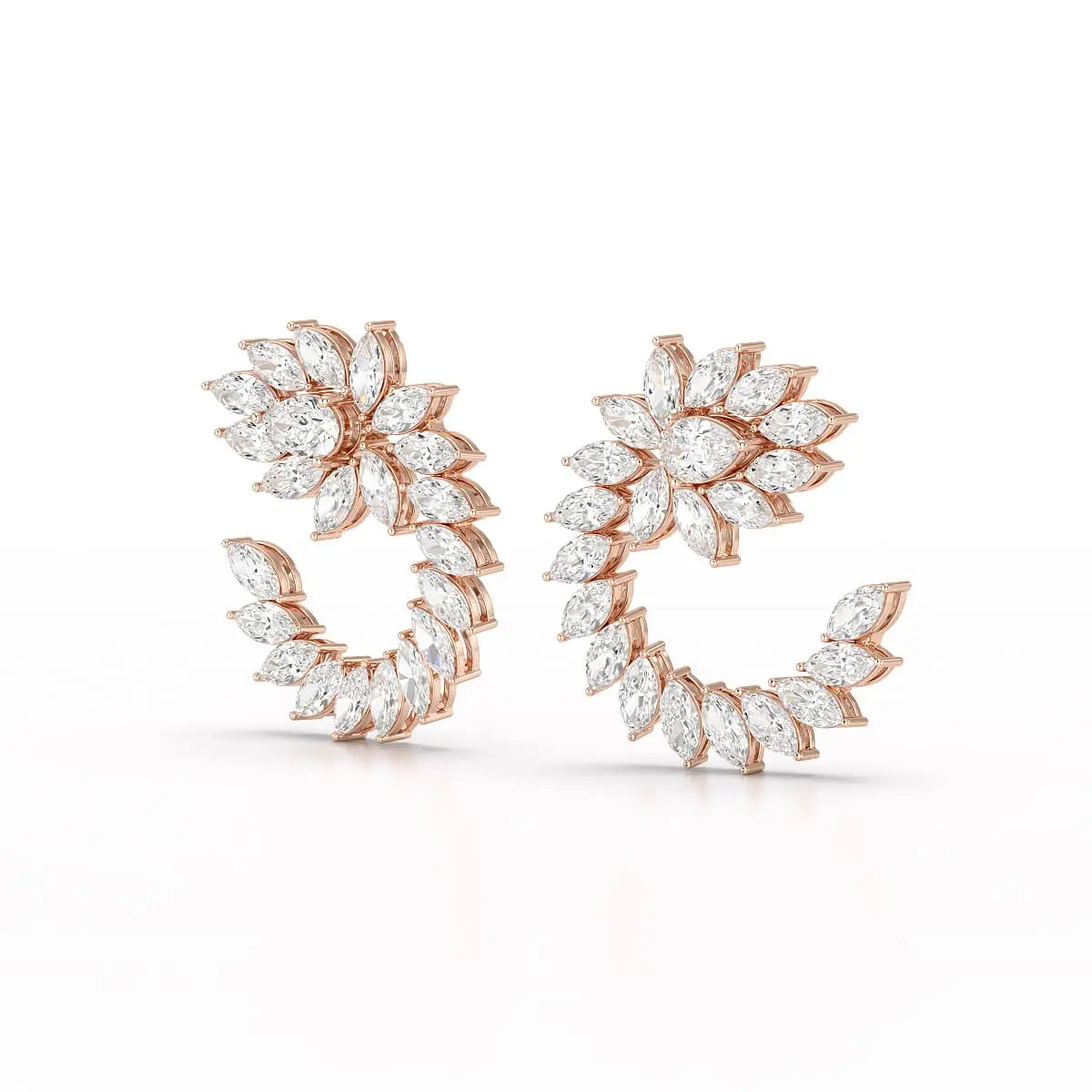 12.2 CT Marquise Cut Lab Diamond Earring Jama Jewels