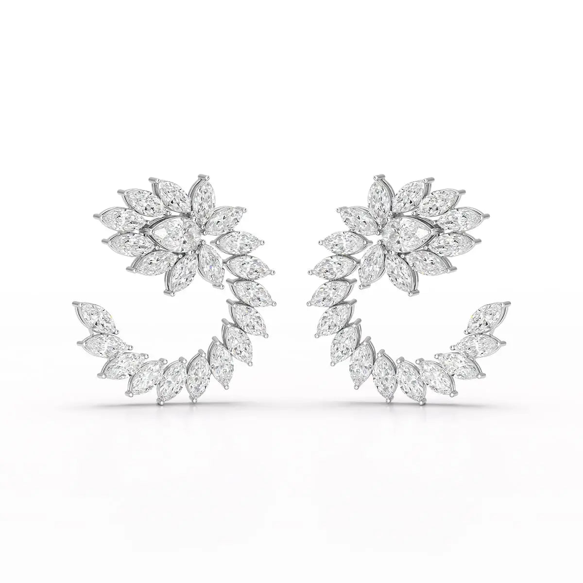 12.2 CT Marquise Cut Lab Diamond Earring Jama Jewels
