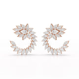 12.2 CT Marquise Cut Lab Diamond Earring