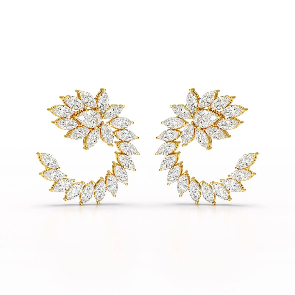 12.2 CT Marquise Cut Lab Diamond Earring Jama Jewels