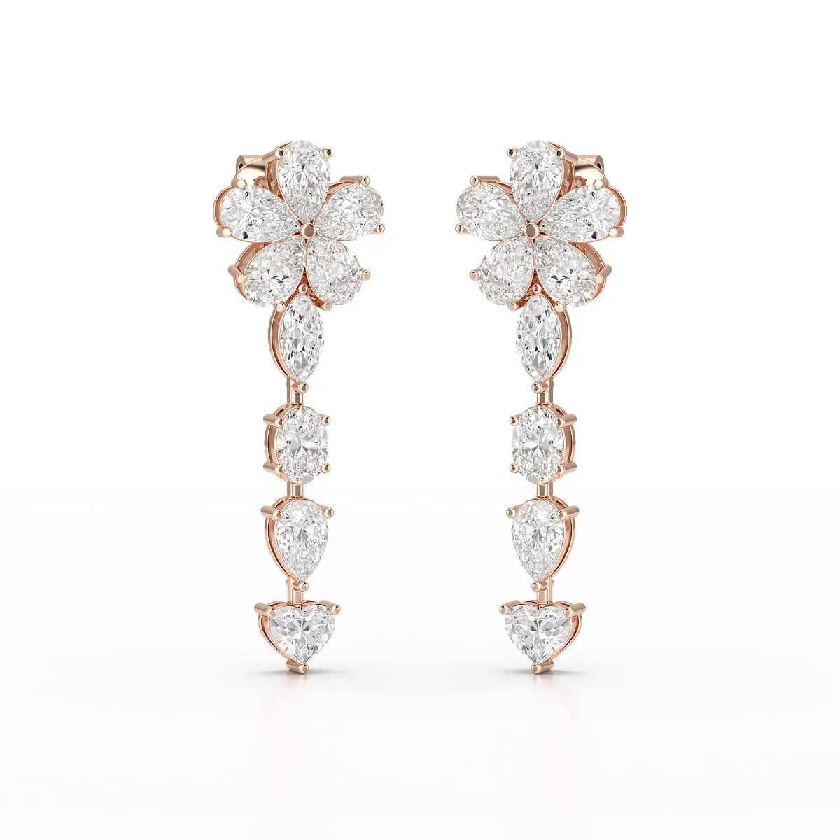 12.2 CT Pear Cut Lab Diamond Drop Earring Jama Jewels