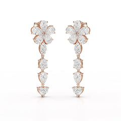 12.2 CT Pear Cut Lab Diamond Drop Earring Jama Jewels