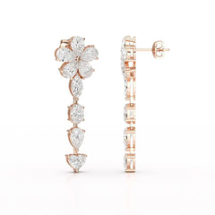 12.2 CT Pear Cut Lab Diamond Drop Earring Jama Jewels