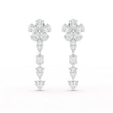 12.2 CT Pear Cut Lab Diamond Drop Earring Jama Jewels