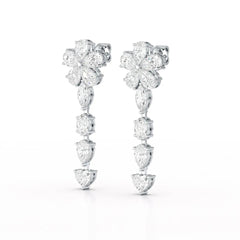 12.2 CT Pear Cut Lab Diamond Drop Earring Jama Jewels