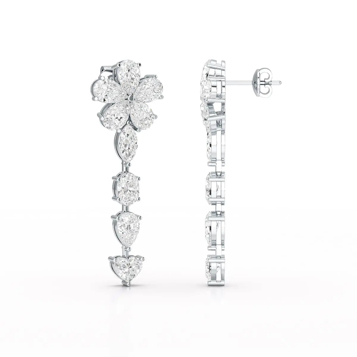12.2 CT Pear Cut Lab Diamond Drop Earring Jama Jewels