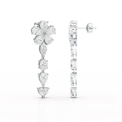 12.2 CT Pear Cut Lab Diamond Drop Earring Jama Jewels