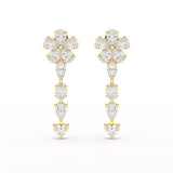 12.2 CT Pear Cut Lab Diamond Drop Earring