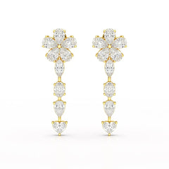 12.2 CT Pear Cut Lab Diamond Drop Earring Jama Jewels