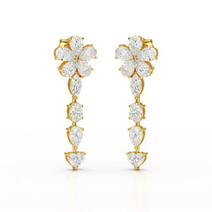 12.2 CT Pear Cut Lab Diamond Drop Earring Jama Jewels