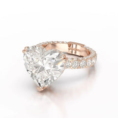12.33 CT Hidden Halo Lab Diamond Heart Cut Ring Jama Jewels