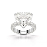 12.33 CT Hidden Halo Lab Diamond Heart Cut Ring Jama Jewels
