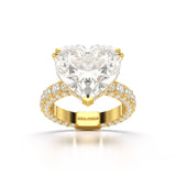 12.33 CT Hidden Halo Lab Diamond Heart Cut Ring