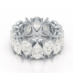 13.3 CT Pear Cut Full Eternity Lab Diamond Ring Jama Jewels