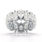 13.3 CT Pear Cut Full Eternity Lab Diamond Ring Jama Jewels