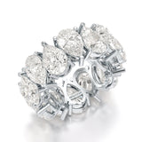 Pear Cut Full Eternity Lab Diamond Ring