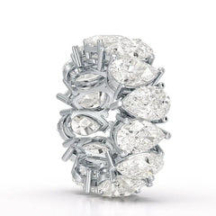13.3 CT Pear Cut Full Eternity Lab Diamond Ring Jama Jewels