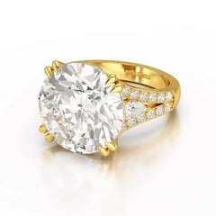 12.75 CT Round Cut Solitaire Lab Diamond Ring Jama Jewels