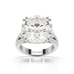 12.75 CT Round Cut Solitaire Lab Diamond Ring Jama Jewels