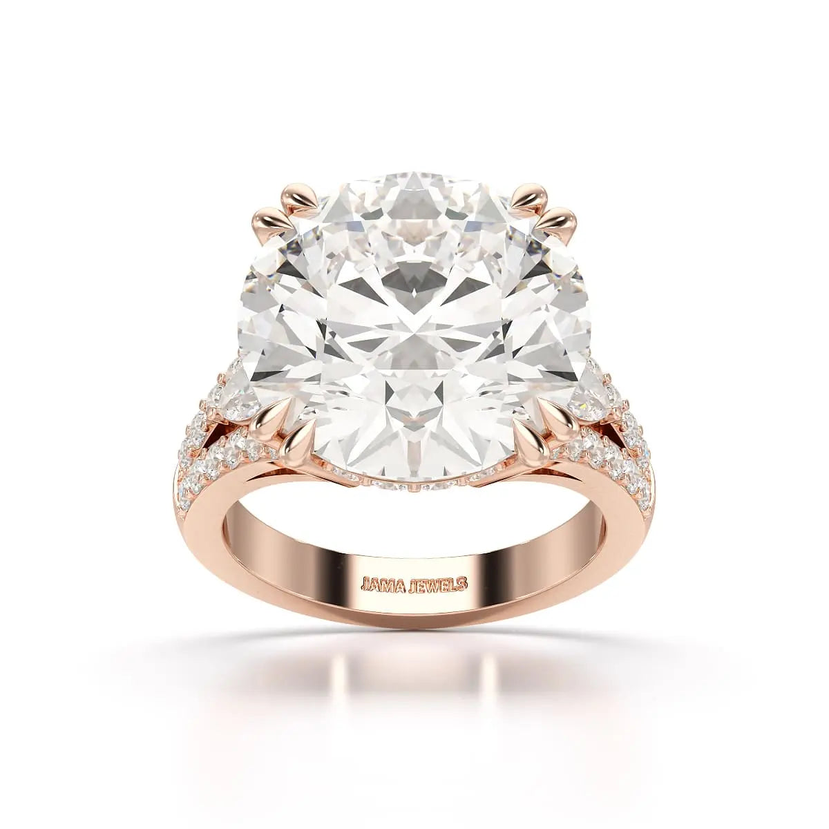12.75 CT Round Cut Solitaire Lab Diamond Ring Jama Jewels