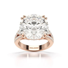 12.75 CT Round Cut Solitaire Lab Diamond Ring Jama Jewels