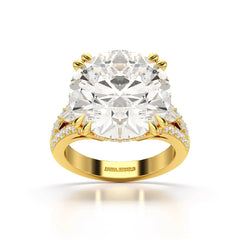 12.75 CT Round Cut Solitaire Lab Diamond Ring Jama Jewels
