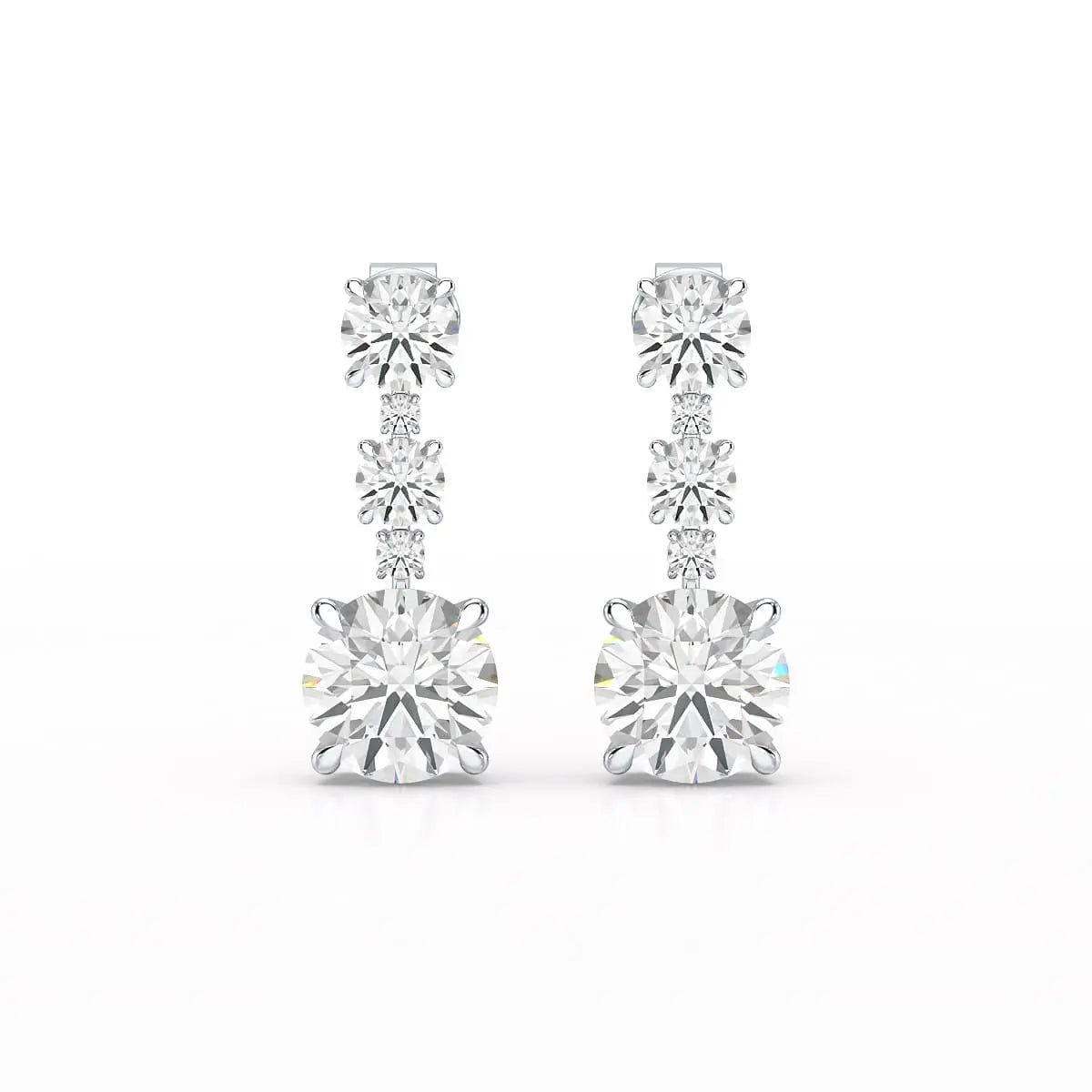 13.31 CT Round Cut Dangle Drop Earring