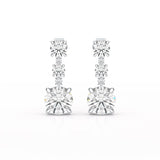 13.31 CT Round Cut Dangle Drop Earring