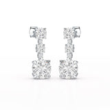 13.31 CT Round Cut Dangle Drop Earring