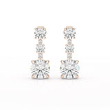 13.31 CT Round Cut Dangle Drop Earring