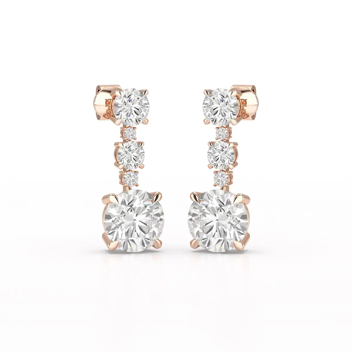 13.31 CT Round Cut Dangle Drop Earring
