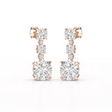 13.31 CT Round Cut Dangle Drop Earring
