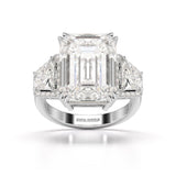 13.49 CT Emerald Cut Lab Diamond Ring