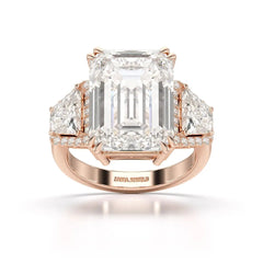 13.49 CT Emerald Cut Lab Diamond Ring