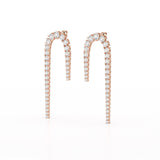 14.26 CT Round Cut Lab Diamond Drop Earrings