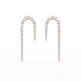 14.26 CT Round Cut Lab Diamond Drop Earrings