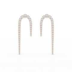 14.26 CT Round Cut Lab Diamond Drop Earrings