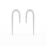 14.26 CT Round Cut Lab Diamond Drop Earrings