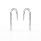 14.26 CT Round Cut Lab Diamond Drop Earrings