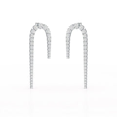 14.26 CT Round Cut Lab Diamond Drop Earrings