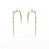 14.26 CT Round Cut Lab Diamond Drop Earrings