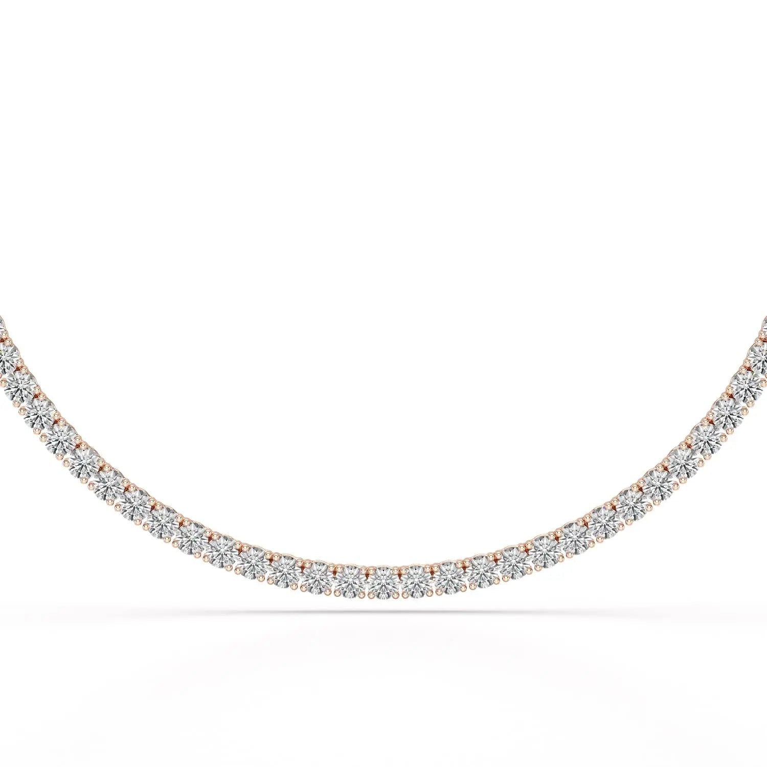 15.86 CT Round Brilliant Riviere Lab Diamond Necklace