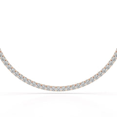 15.86 CT Round Brilliant Riviere Lab Diamond Necklace