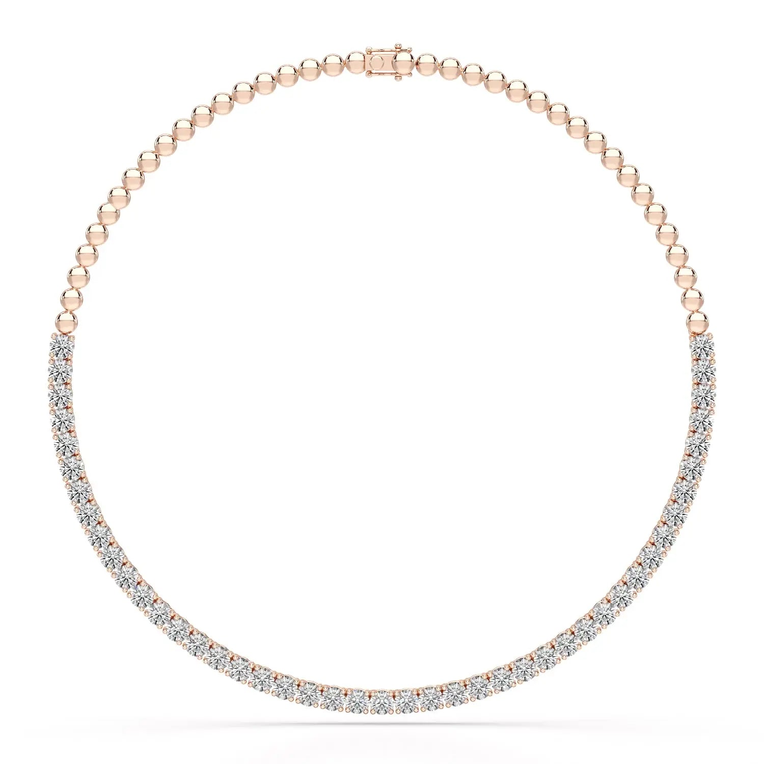 15.86 CT Round Brilliant Riviere Lab Diamond Necklace