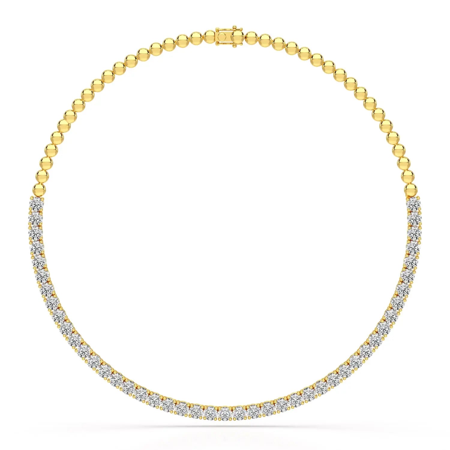 15.86 CT Round Brilliant Riviere Lab Diamond Necklace