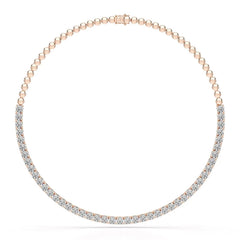 15.86 CT Round Brilliant Riviere Lab Diamond Necklace